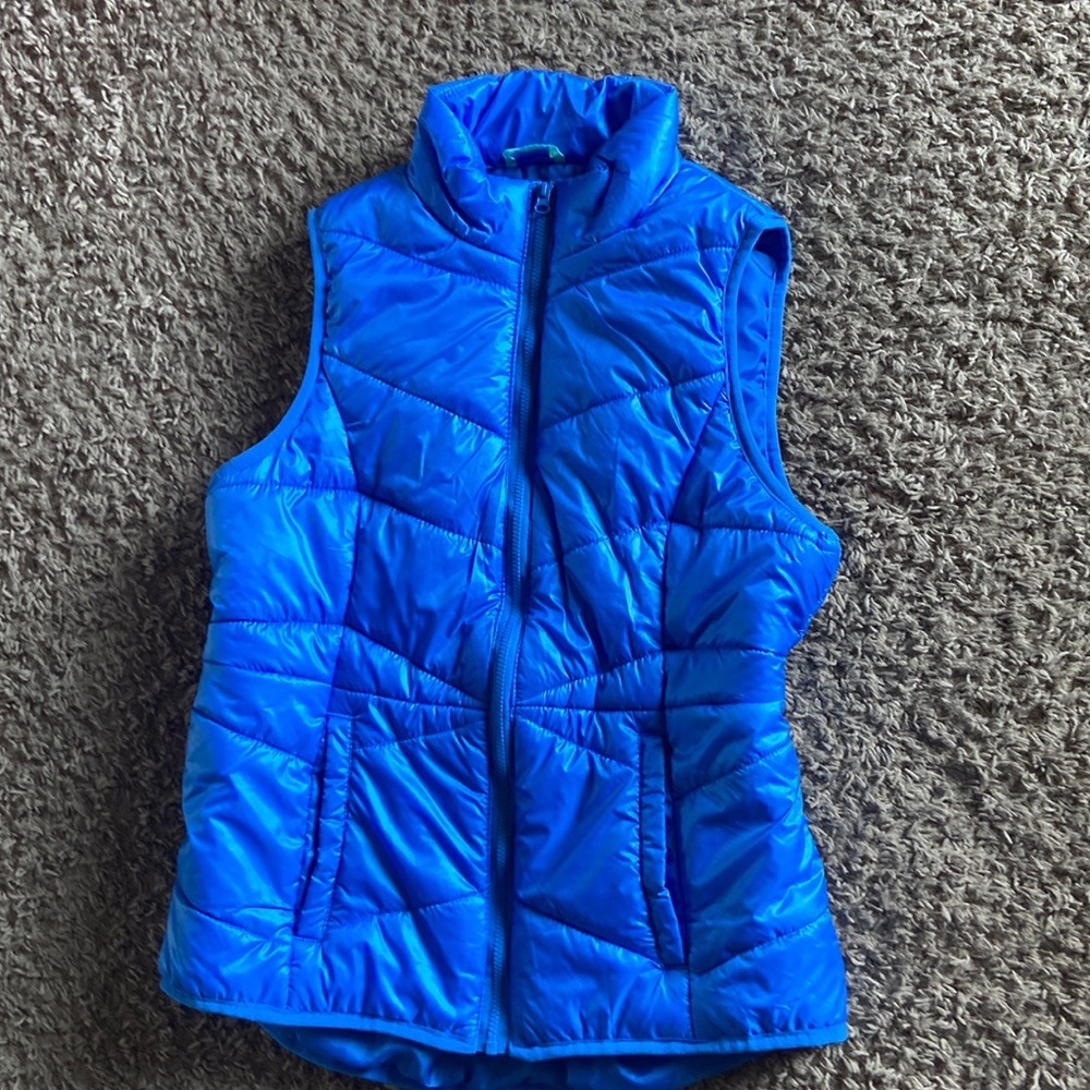 Blue puffy vest